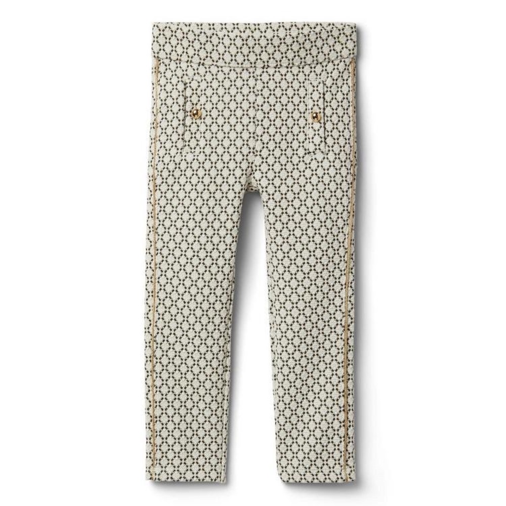 JANIE AND JACK METALLIC WEAVE JACQUARD PANT